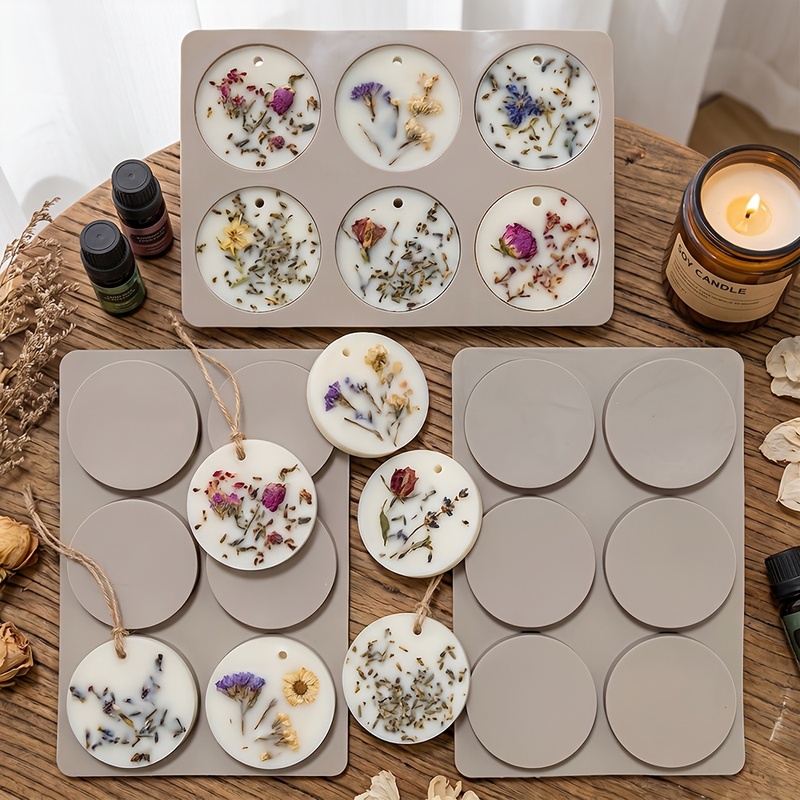 Resin Craft Ideas - Molde de Silicone Redondo com 6
