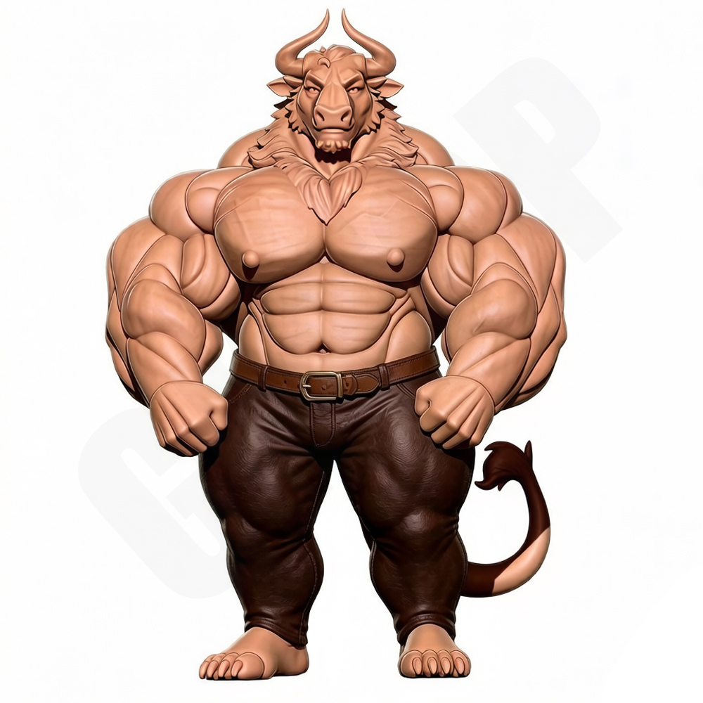 Resin Craft Ideas - Hunky Fitness Muscle Bull 1/24 Escala