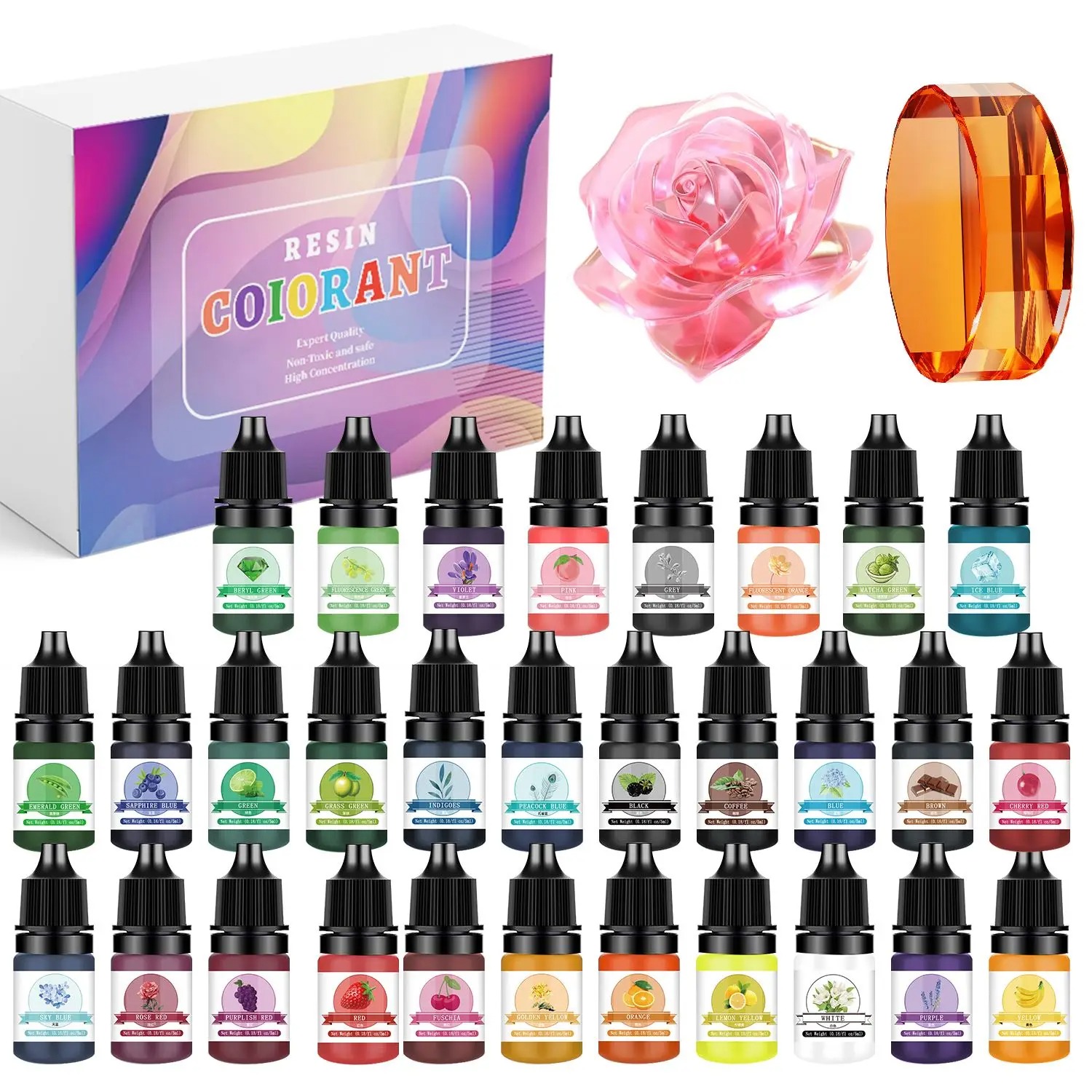 30 cores 5ml kits de pigmento  - Resin Pigment Set avaliação e preço