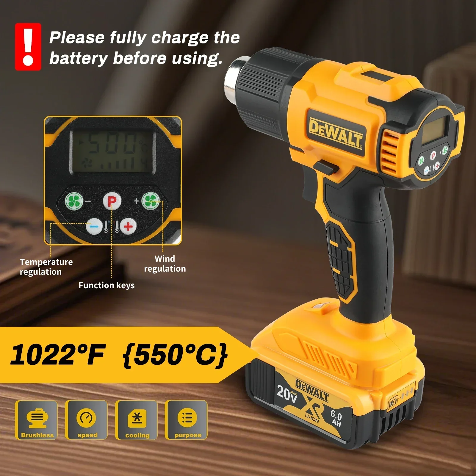 DeWALT DCE530, pistola de ar q - Heat Gun Small avaliação e preço